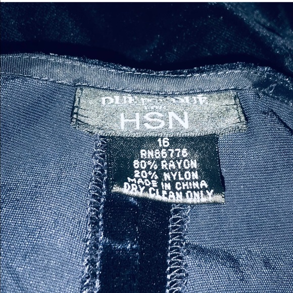 New DUE per DUE for HSN Velvet Pants size 16 Dark Navy Black Holiday Christmas - Picture 11 of 16
